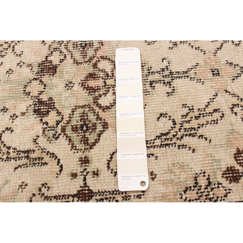 Tapis ivoire rétro Vincente 3 pi 10 po x 6 pi 10 po
