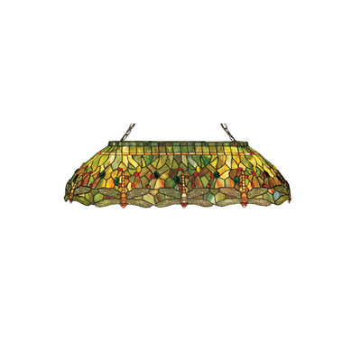 Meyda Tiffany & Stained Glass 6 - Light Mahogany Bronze Pool Table Lights Pendant