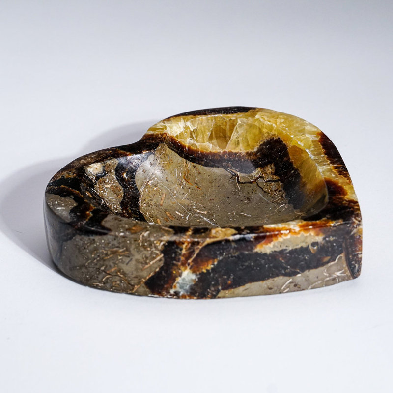 Polished Septarian Heart Shaped Dish (1.2 Lbs)