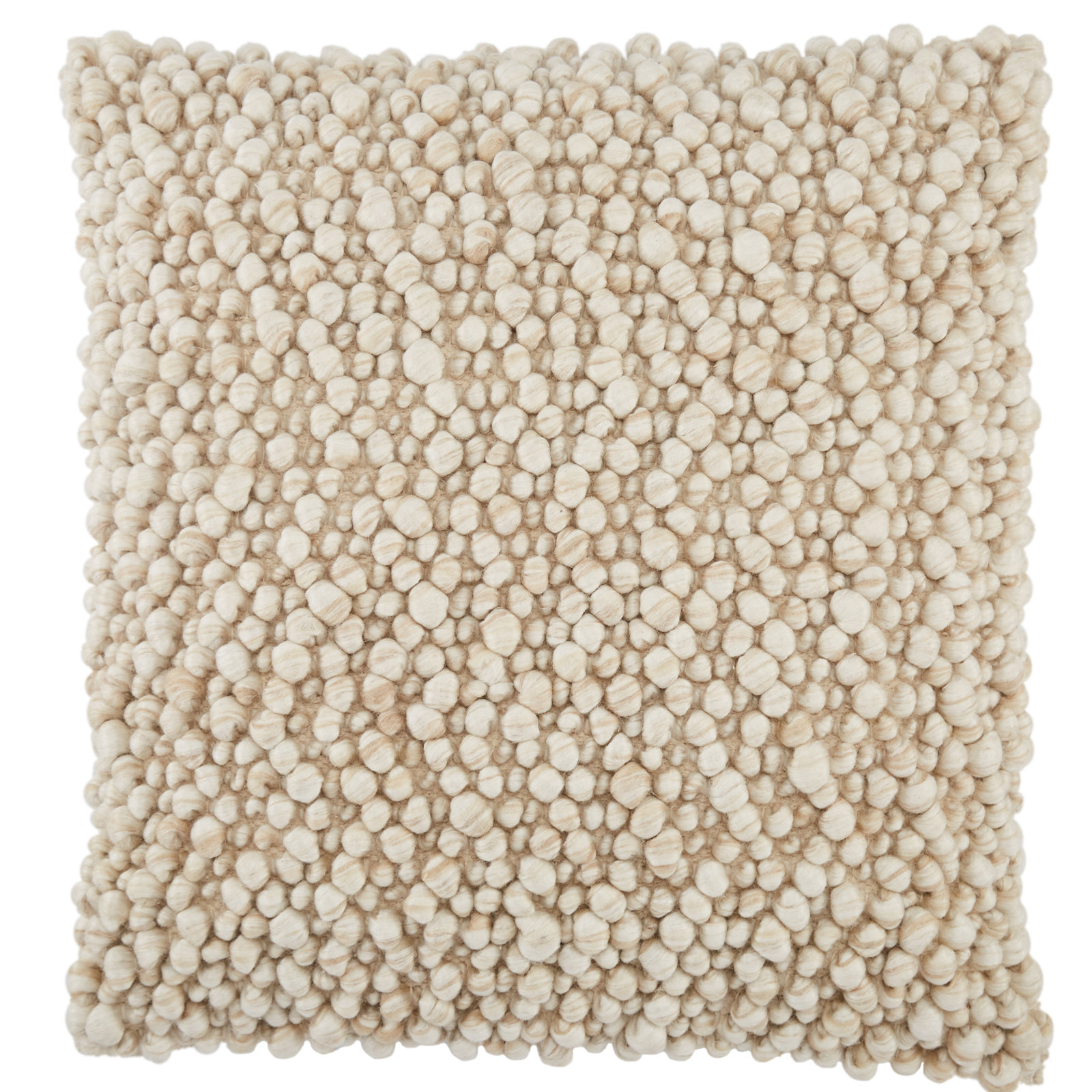 Upson 22" x 22" Wool Pillow Cover, Beige, Pillow Cover Only - No Insert