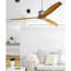 60in 3-Blades Indoor Ceiling Fan with Remote Control-1942500287