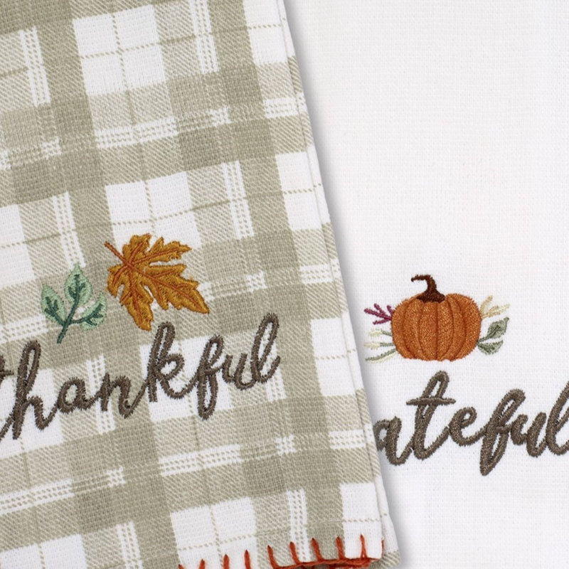 August Grove® Grateful Patch 3-Piece Kitchen Towel Set