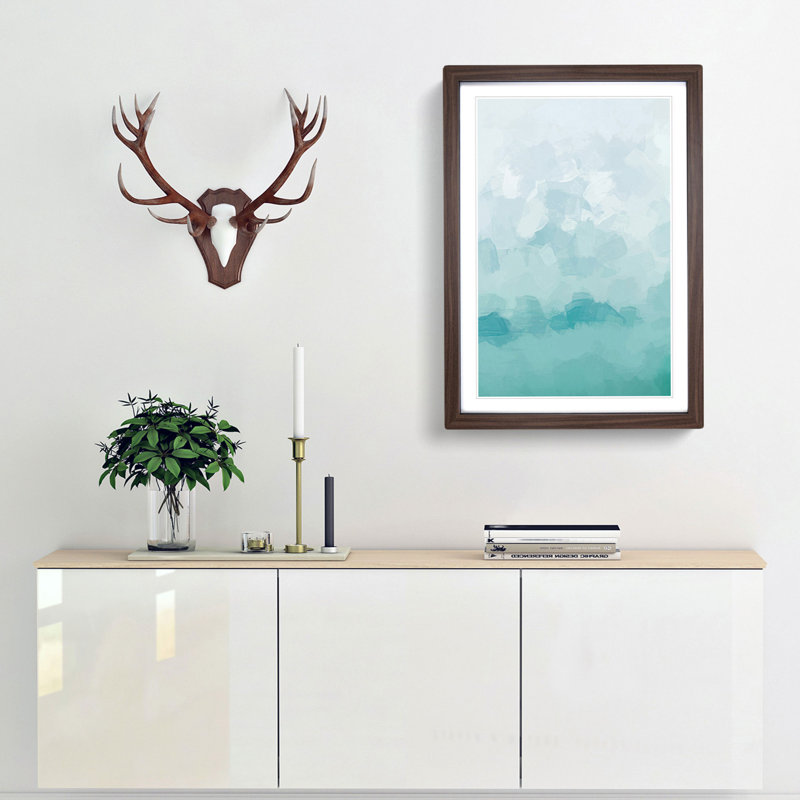 Hovering Cloud in Abstract - Picture Frame Graphic Art Print, Walnut Framed, 87cm H x 62cm W x 2cm D