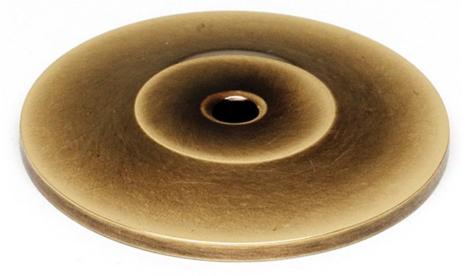 Traditional Brass Back Plate, Polished Antique, 1.25" H x 1.25" W x 0.125" D