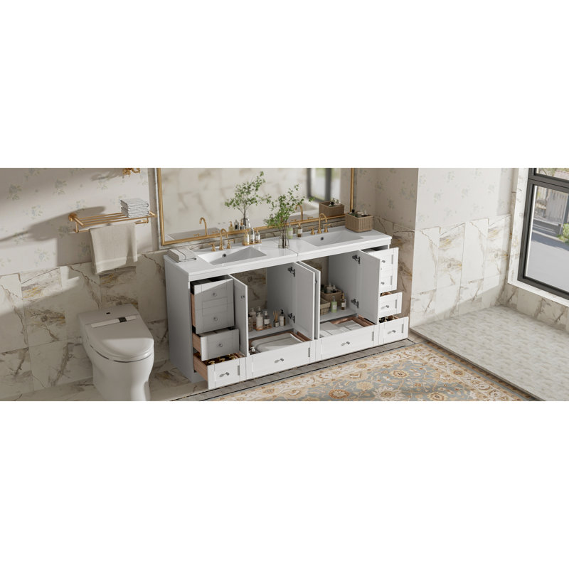 Dans un meuble-lavabo et un lavabo, MDF moderne pour salle de bain familiale
