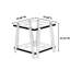 Table de bout carrée de 20 pouces, matériau en acier inoxydable doré avec verre trempé transparent, table de rangement de bureau à domicile et côté double couche pour le bureau, mode industriel-1612602440