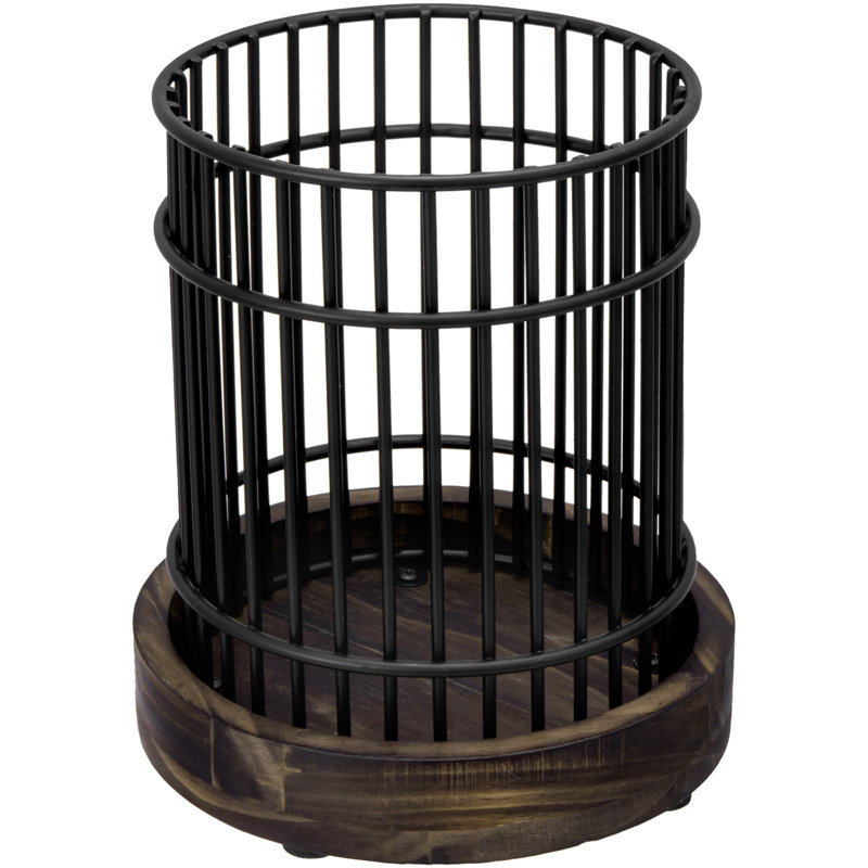 Metal Round Utensil Crock