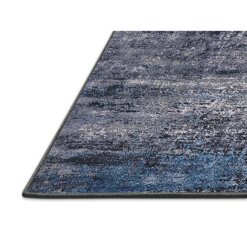 Tapis abstrait bleu, Rectangle 5 pi x 8 pi