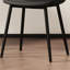 Élégante salle à manger avec table en marbre noir et 4 chaises rembourrées-250956702-250956703