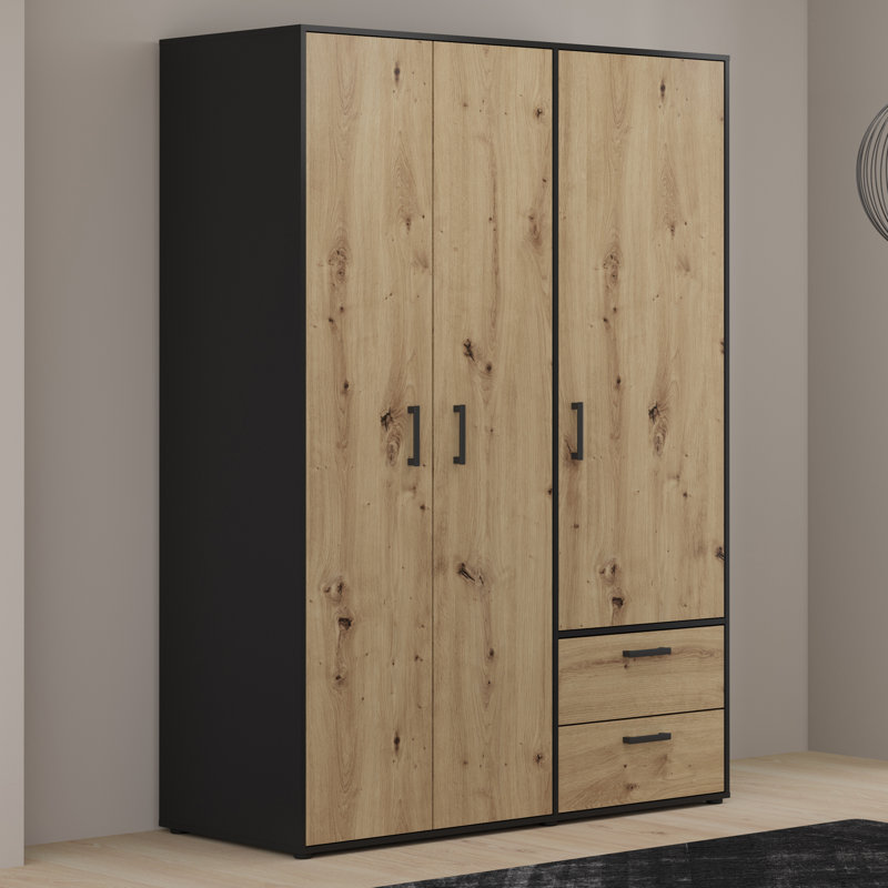 Taneem 3 Door Manufactured Wood Wardrobe