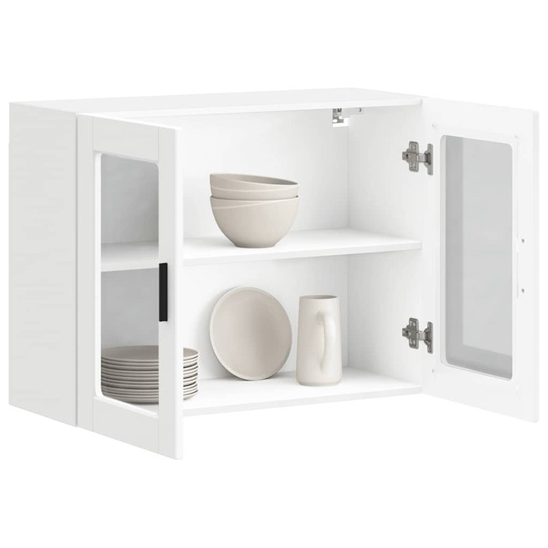 Armoire murale vidaXL, Blanc / Blanc