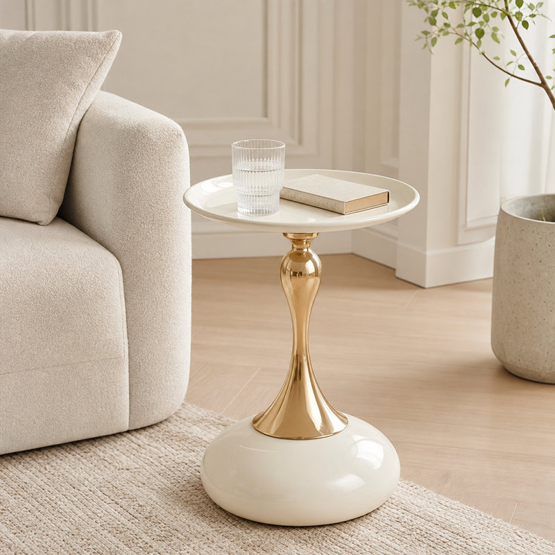 Table de bout 21,65 po, White