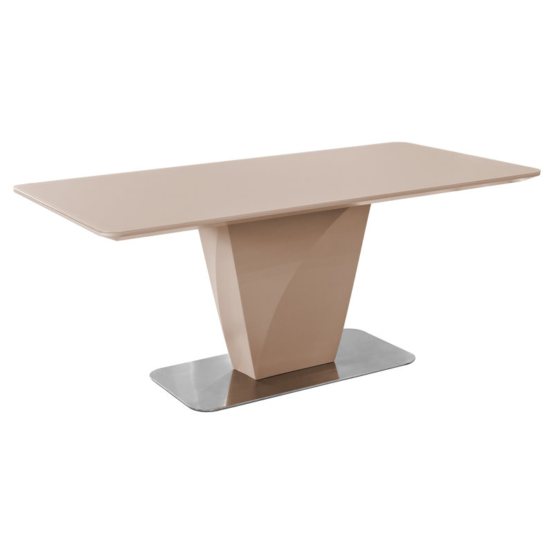 Naya Glass Top Dining Table, Taupe