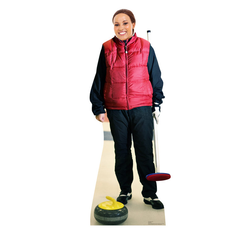 60'' Life-Size Curling Standin Cardboard Cutout