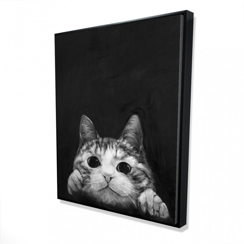 "Curious Cat" sur toile