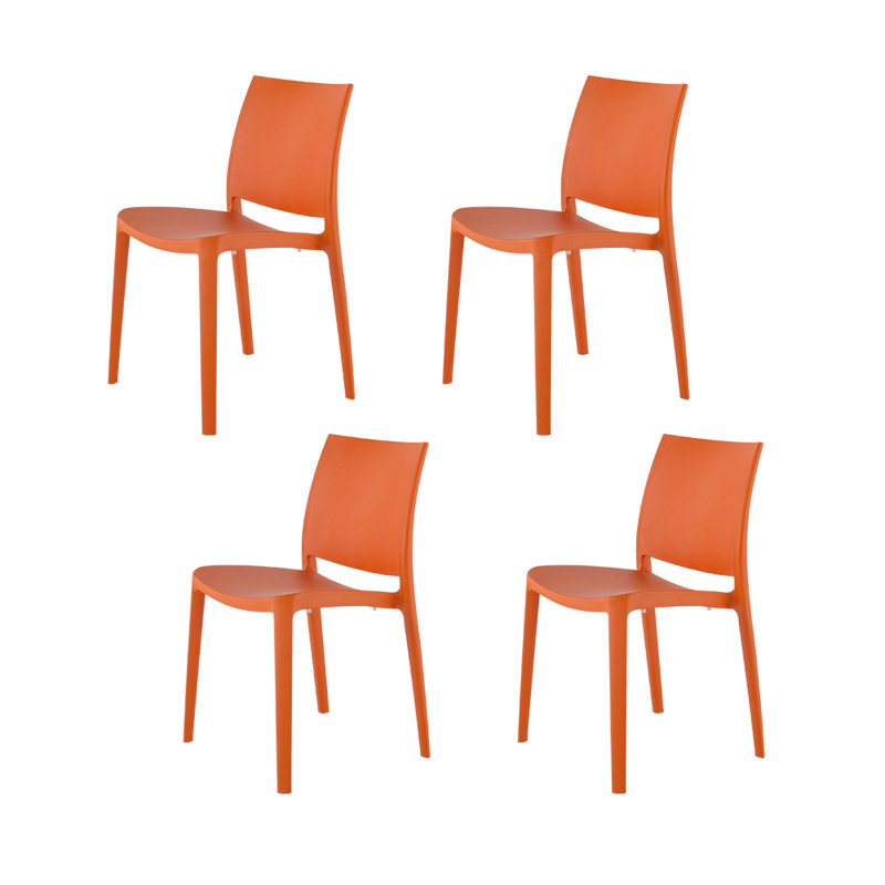 Chaise de salle à manger empilable Sensilla, Orange