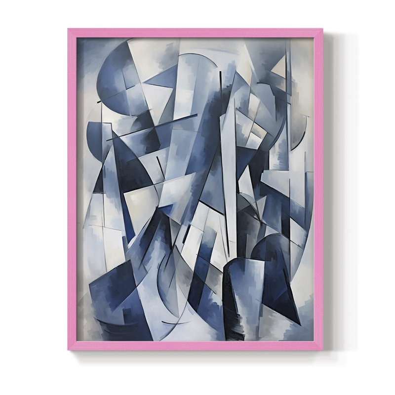 NAUTICAL Series CD XXVII, reproduction encadrée - bois massif, Rose, H 15 po x l 12 po