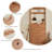 33.46" Natural Wood Solid wood Rubber wood Shoe Storage