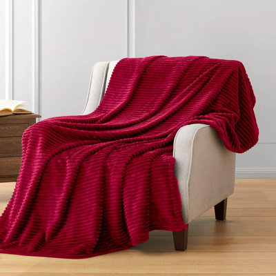 Nestl Cut Plush Cozy Throw Blanket - Fuzzy Warm Fleece Bed Blankets - Throws for Sofa, Bed, and Couch