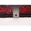 Tapis unique rouge de style années 1990 de 2 pi 11 po x 5 pi 4 po