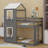 Bunk Bed With Roof, Window, Guardrail, Ladder-357218317