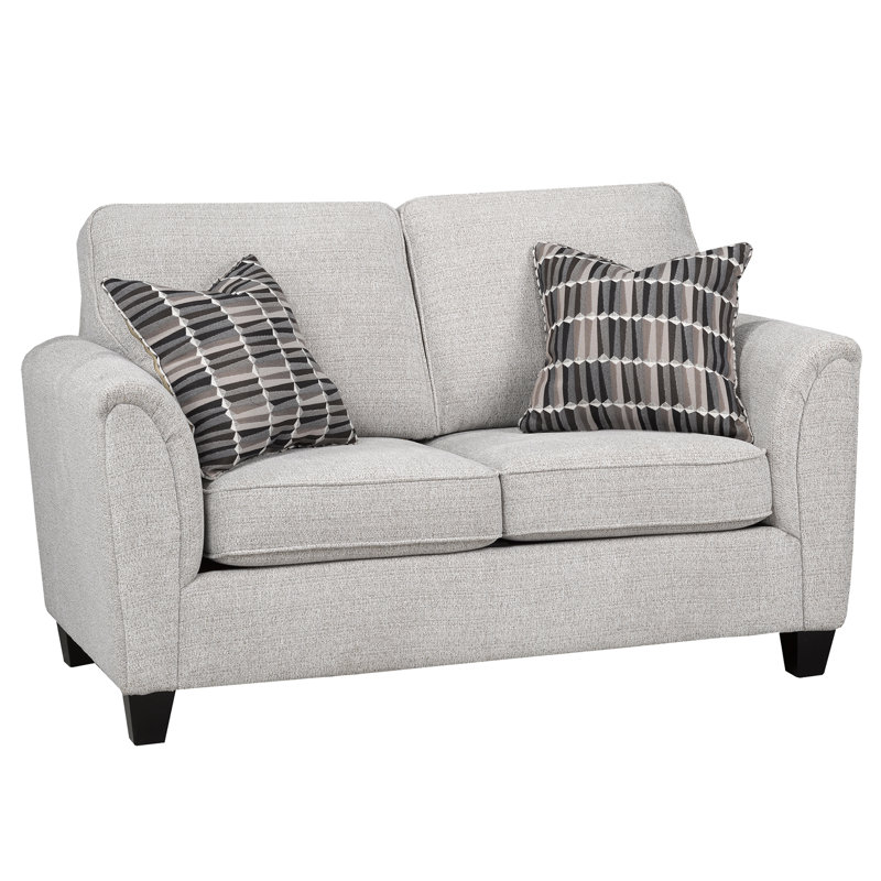 Canapé en tissu Belknap, gris, Gris, H 38 po x l 60 po x P 34 po, 2