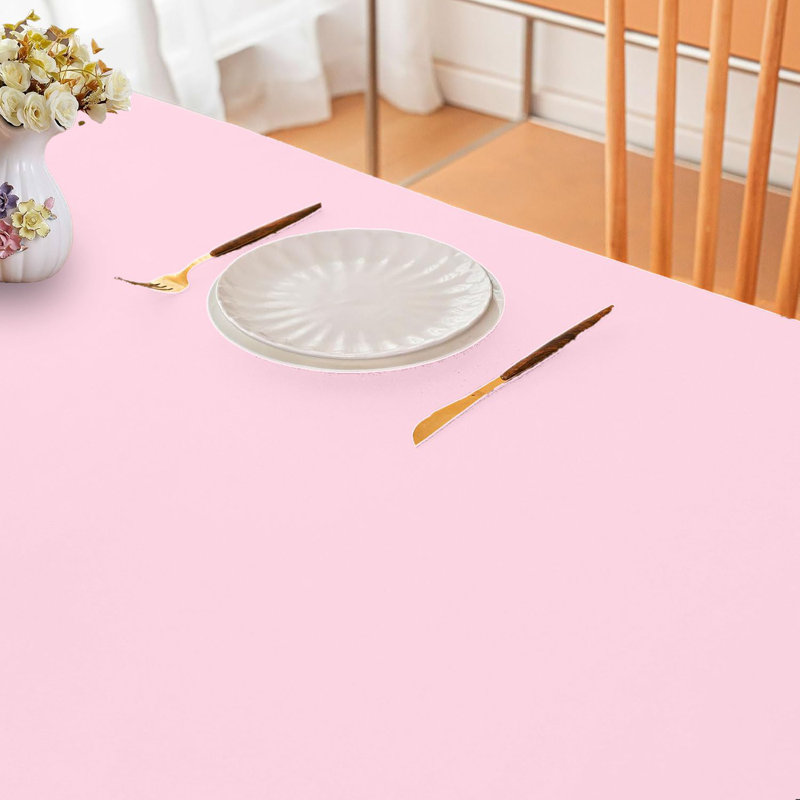Pink Wedding Tablecloth - Romantic Décor for Reception & Bridal Party, Wrinkle-Resistant Polyeste, 178cm W x 320cm L
