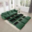 Canapé 3 places avec 3 repose-pieds, siège large et profond pour cinéma maison, canapé modulaire avec tiroirs de rangement, vert chenille