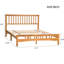 Grand lit plateforme - Tête de lit et sommier en bois massif sans sommier requis Assemblage facile Installation élégante en chêne