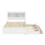 Lit plateforme double avec lit gigogne, tiroirs et port USB-411306440