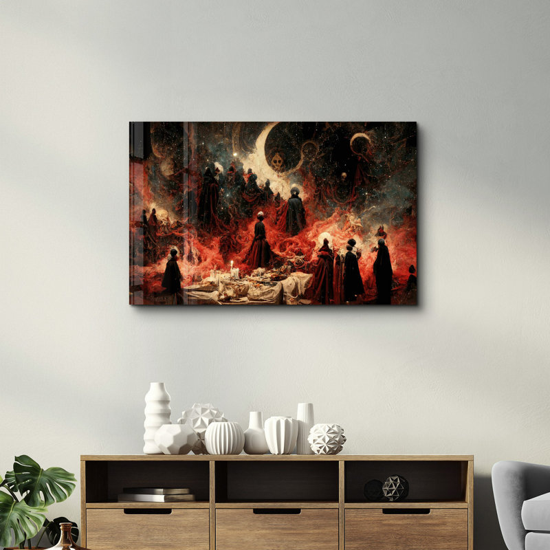 Elegant Tempered Glass Wall Art Painting, 13.8 x 21.7 inches | 100% Tempered Glass, Thickness: 0.16 inches | UV Printed for Vibrant Colors | Perfect for Home Decor, Living Room, & Office Spaces