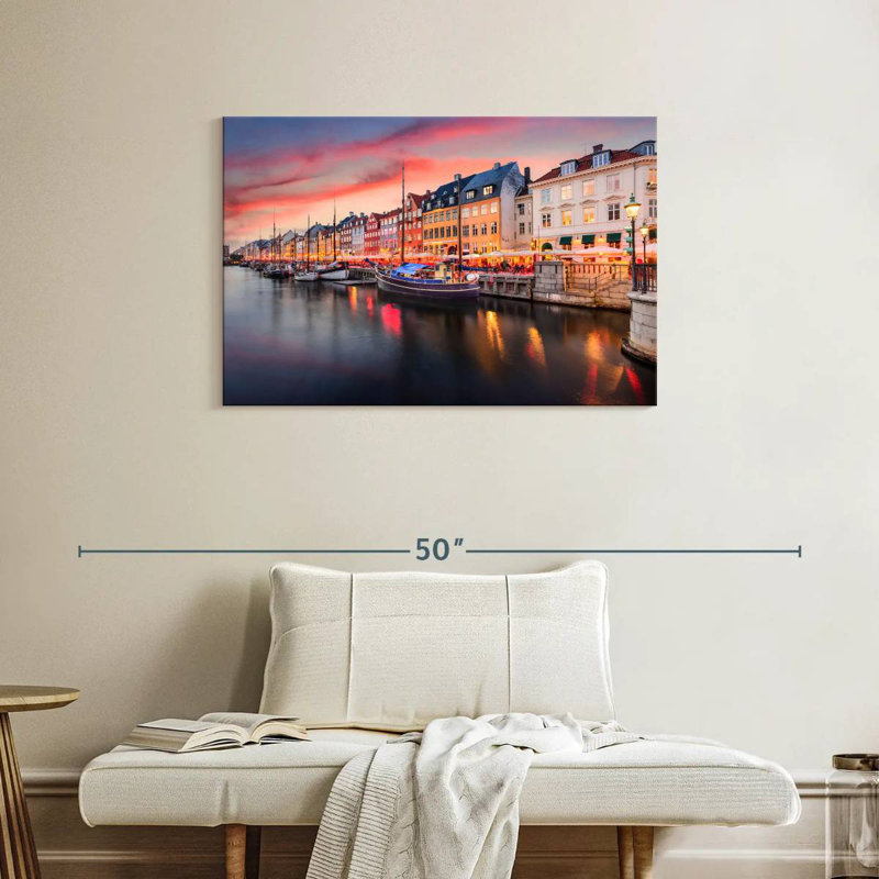 Ravi Nyhavn, canal de Copenhague, H 24 po x l 36 po
