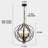 6 - Light Dimmable Geometric Chandelier Black And Gold Modern Farmhouse Chandelier