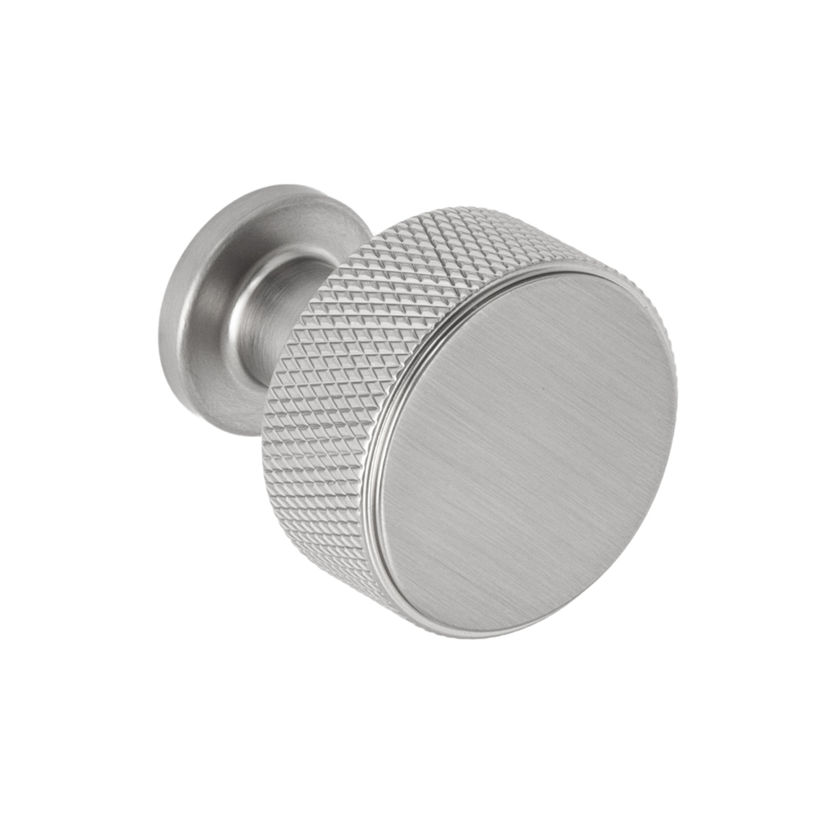Kent Knurled Round Knob, Satin Nickel, 1.13"