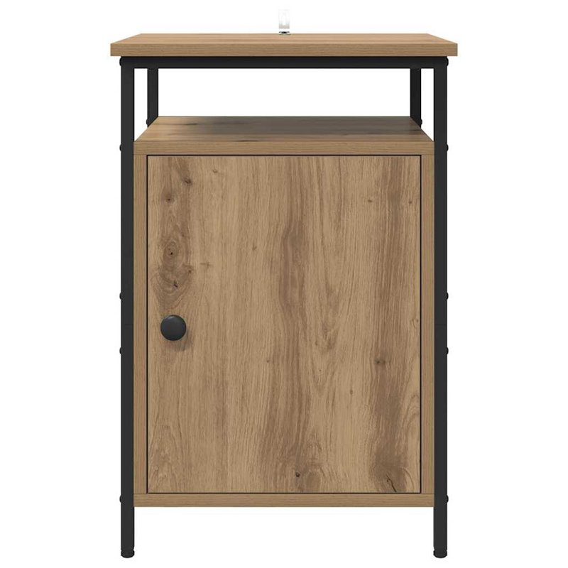 40cm W Manufactured Wood Bedside Table, Artisan Oak