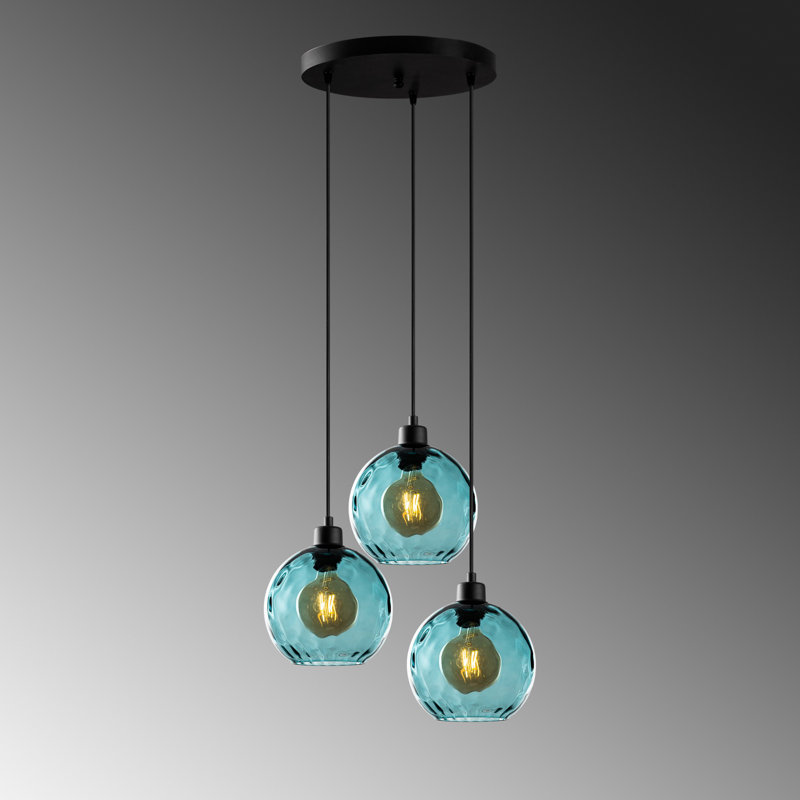 Sheen Chandelier, Black, Teal
