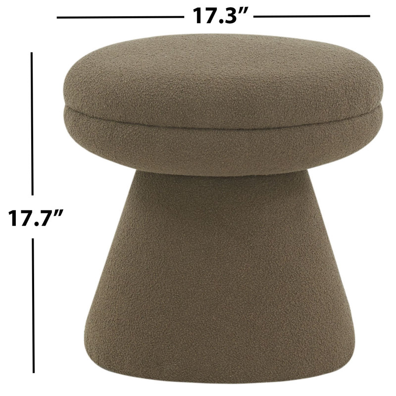 Jahlynn Upholstered Ottoman, Dark Brown