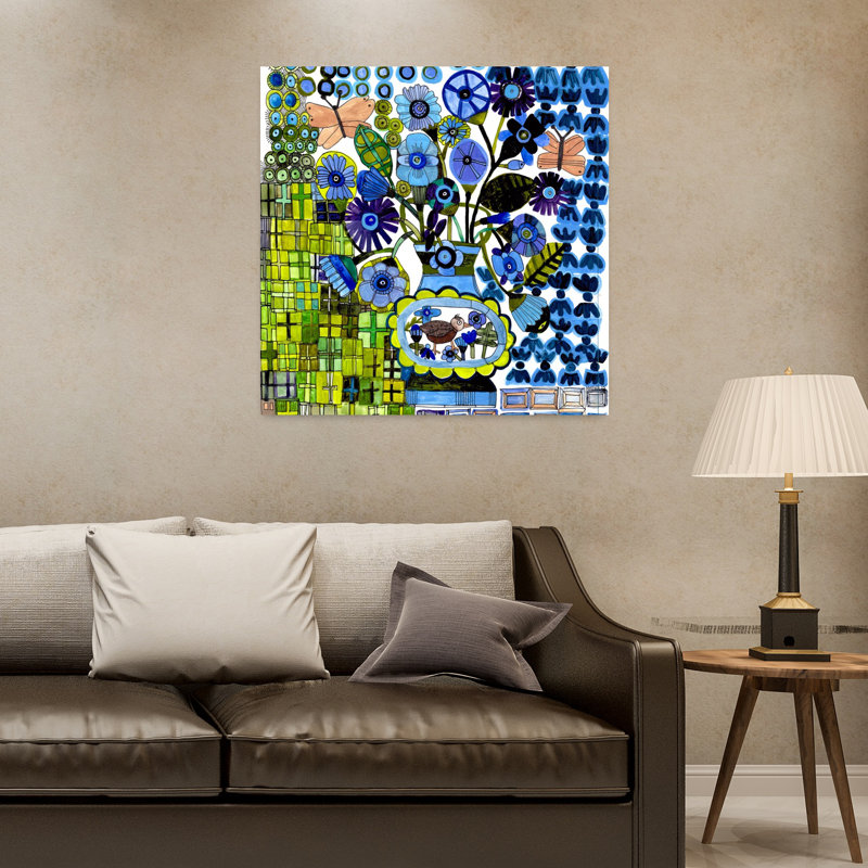 Art contemporain, art mural fantaisiste et contemporain, H 32 po x l 32 po