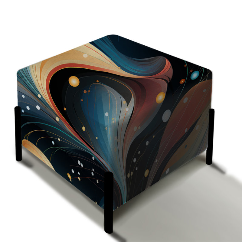 Celestial Dreams Galaxy - repose-pieds carré abstrait