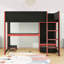 Lit mezzanine en bois 1 tiroir avec bureau intégré et garde-robe et DEL-894809078