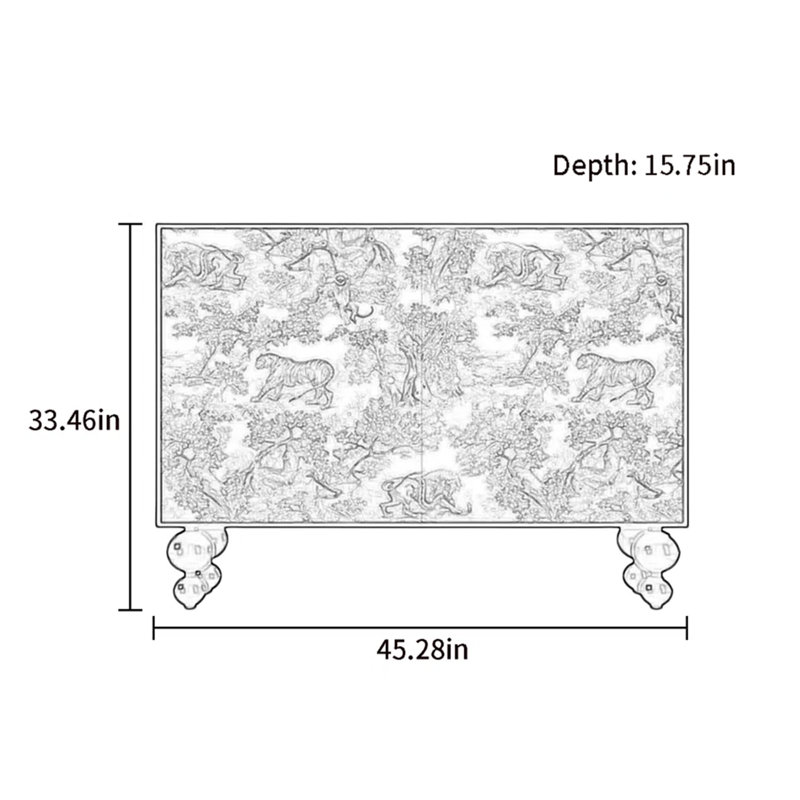 Accent Cabinet Entrance Cabinet Side Cabinet, White