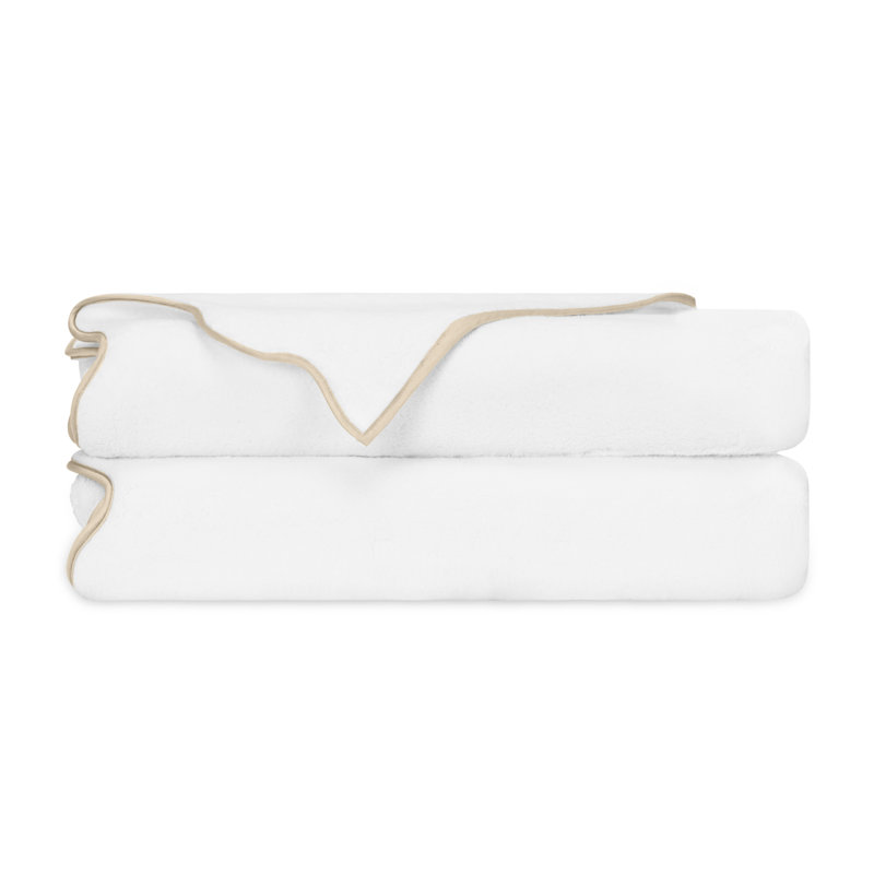 Antalya 2-pc Bath Towel Set, Ivory/Navy Blue, 2 Pack - Bath Tower