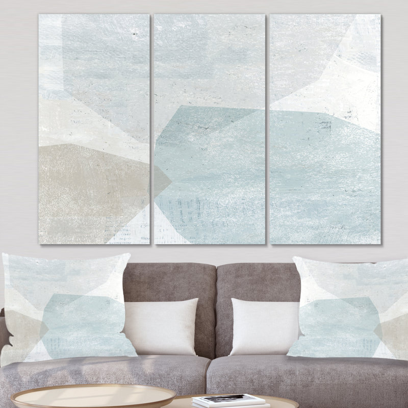 «Gray and White Collage II», impression à multiples images sur toile tendue, H 40 po x l 60 po x P 1 po