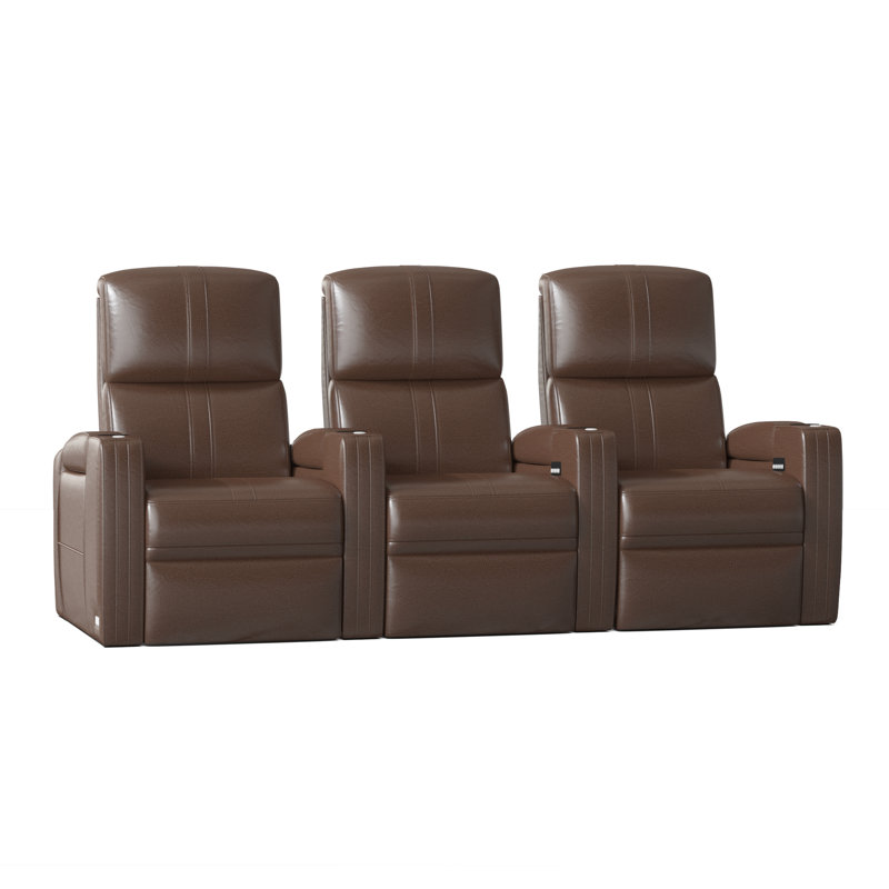 Rangée de cinéma maison Flash HR Series (rangée de 3), Acajou ultra
