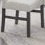 Ensemble de 2 chaises d'appoint Parsons en tissu gris clair avec pieds en bois gris Luna