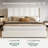 Upholstered Platform Bed Frame With 4 Storage Drawers And Wingback Headboard, No Box Spring Required, Easy Assembly-713114738-717651168