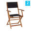 Chaise de patio pliante en acacia Zane