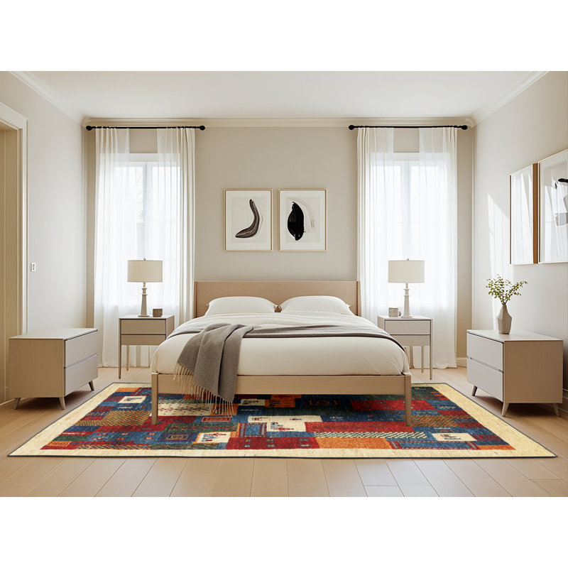 Tapis beige/brun/gris contemporain, Rectangle 5 pi x 8 pi