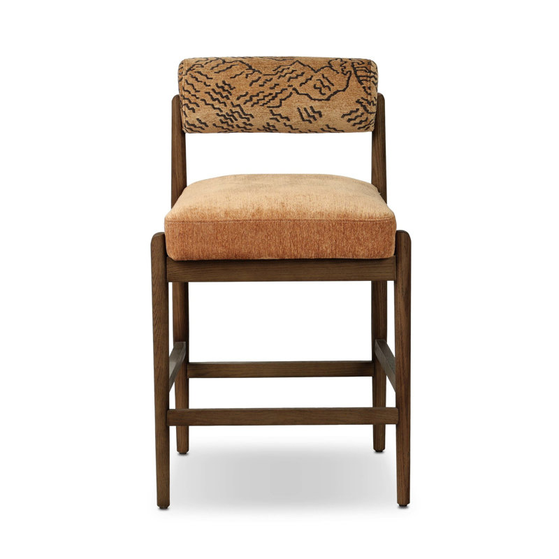 Jazelle Stool, Counter Stool (27" Seat Height), Dharma Ochre