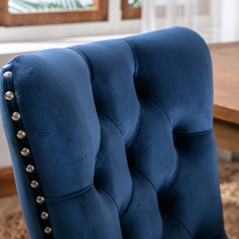 Chaise de salle à manger Modern, Bleu, Noir